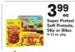 Safeway Super Pretzel Soft Pretzels, Stix or Bites offer