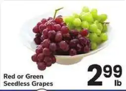 Safeway Red or Green Seedless Grapes offer