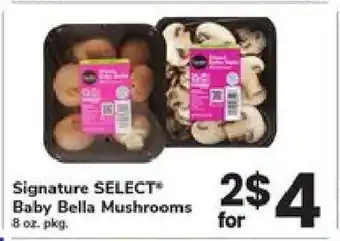 Safeway Signature SELECT Baby Bella Mushrooms offer