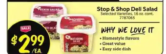 Stop&Shop Stop & Shop Deli Salad offer