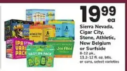 Safeway Sierra Nevada, Cigar City, Stone, Athletic, New Belgium or Surfside offer
