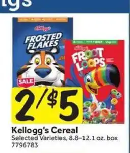 Stop&Shop Kellogg's Cereal offer