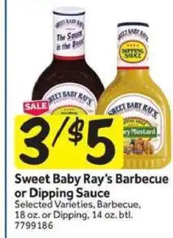 Stop&Shop Sweet Baby Ray's Barbecue or Dipping Sauce offer