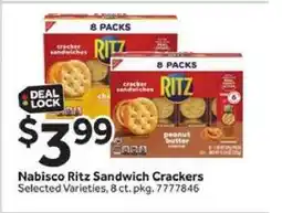 Stop&Shop Nabisco Ritz Sandwich Crackers offer