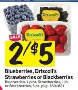 Stop&Shop Blueberries, Driscoll's Strawberries or Blackberries offer