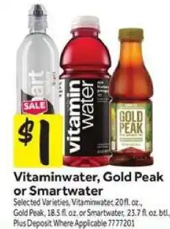 Stop&Shop Vitaminwater, Gold Peak or Smartwater offer