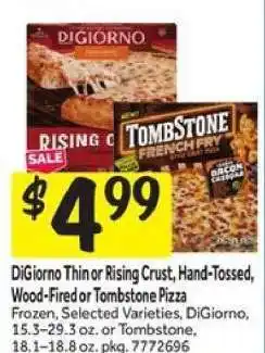 Stop&Shop DiGiorno Thin or Rising Crust, Hand-Tossed, Wood-Fired or Tombstone Pizza offer