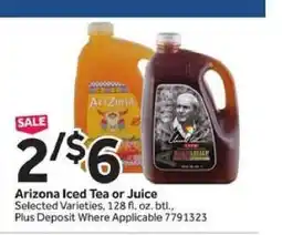 Stop&Shop Arizona Iced Tea or Juice offer