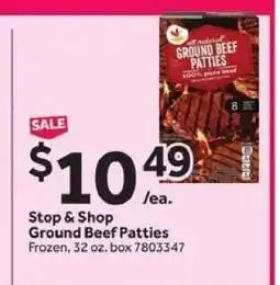 Stop&Shop Stop & Shop Ground Beef Patties offer