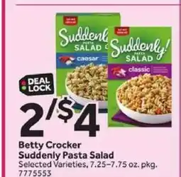 Stop&Shop Betty Crocker Suddenly Pasta Salad offer