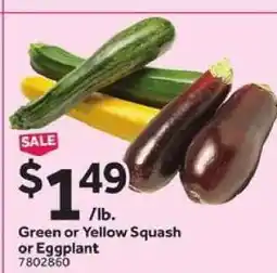 Stop&Shop Green or Yellow Squash or Eggplant offer