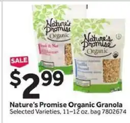 Stop&Shop NATURE'S PROMISE ORGANIC GRANOLA offer