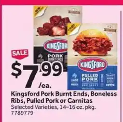 Stop&Shop Kingsford Pork Burnt Ends, Boneless Ribs, Pulled Pork or Carnitas offer