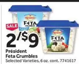 Stop&Shop Président Feta Crumbles offer