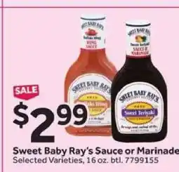 Stop&Shop Sweet Baby Ray's Sauce or Marinade offer