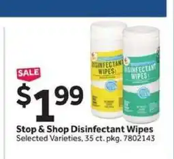 Stop&Shop Stop & Shop Disinfectant Wipes offer