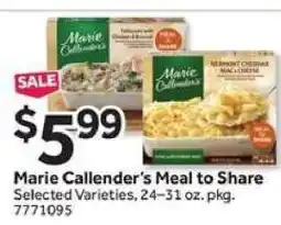 Stop&Shop Marie Callender's Meal to Share offer