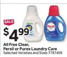 Stop&Shop All Free Clear, Persil or Purex Laundry Care offer