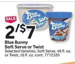 Stop&Shop Blue Bunny Soft Serve or Twist offer