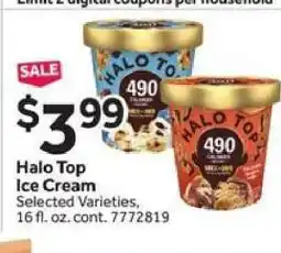 Stop&Shop Halo Top Ice Cream offer