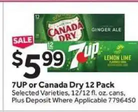 Stop&Shop 7UP or Canada Dry 12 Pack offer