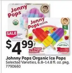 Stop&Shop Johnny Pops Organic Ice Pops offer
