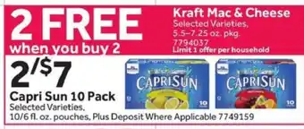 Stop&Shop Capri Sun 10 Pack offer