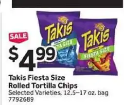 Stop&Shop Takis Fiesta Size Rolled Tortilla Chips offer