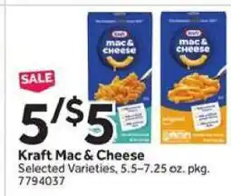 Stop&Shop Kraft Mac & Cheese offer
