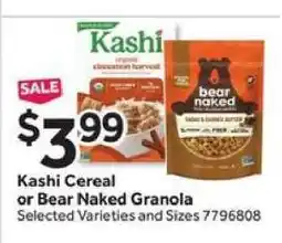 Stop&Shop Kashi Cereal or Bear Naked Granola offer