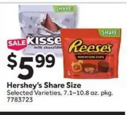 Stop&Shop Hershey's Share Size offer