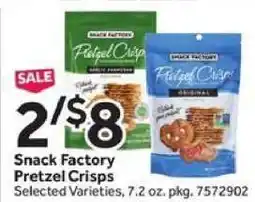 Stop&Shop Snack Factory Pretzel Crisps offer