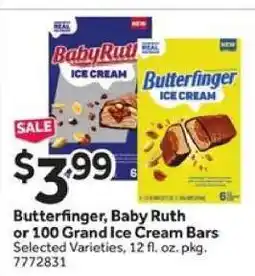 Stop&Shop Butterfinger, Baby Ruth or 100 Grand Ice Cream Bars offer