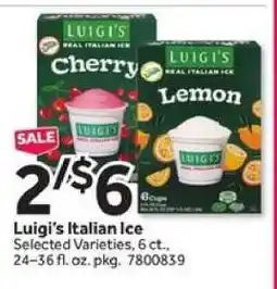 Stop&Shop Luigi's Italian Ice offer