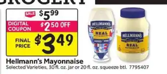 Stop&Shop Hellmann's Mayonnaise offer
