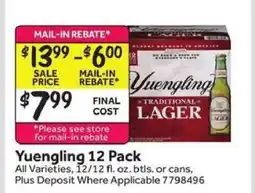 Stop&Shop Yuengling 12 Pack offer
