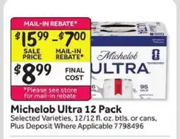 Stop&Shop Michelob Ultra 12 Pack offer