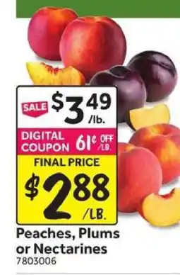Stop&Shop Peaches, Plums or Nectarines offer