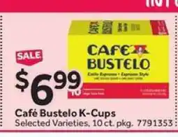 Stop&Shop CAFÉ BUSTELO K-CUPS offer