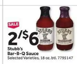 Stop&Shop Stubb's Bar-B-Q Sauce offer