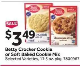 Stop&Shop Betty Crocker Cookie or Soft Baked Cookie Mix offer