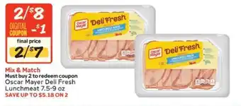 Winn Dixie Oscar Mayer Deli Fresh Lunchmeat offer