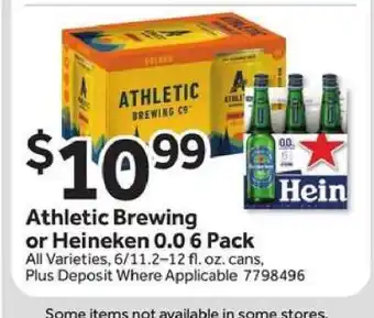 Stop&Shop Athletic Brewing or Heineken 0.0 6 Pack offer