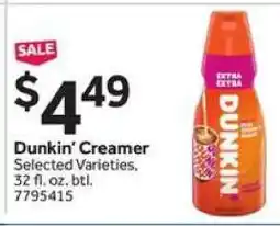 Stop&Shop Dunkin' Creamer offer
