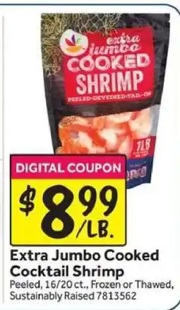 Stop&Shop Extra Jumbo Cooked Cocktail Shrimp offer