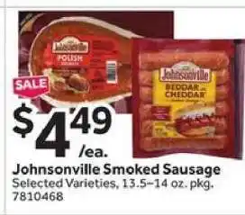 Stop&Shop Johnsonville Smoked Sausage offer