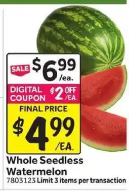 Stop&Shop Whole Seedless Watermelon offer