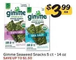 Winn Dixie Gimme Seaweed Snacks offer
