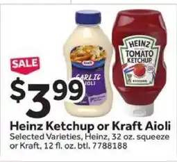 Stop&Shop Heinz Ketchup or Kraft Aioli offer