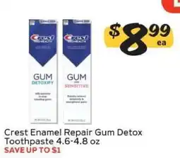 Winn Dixie Crest Enamel Repair Gum Detox Toothpaste offer